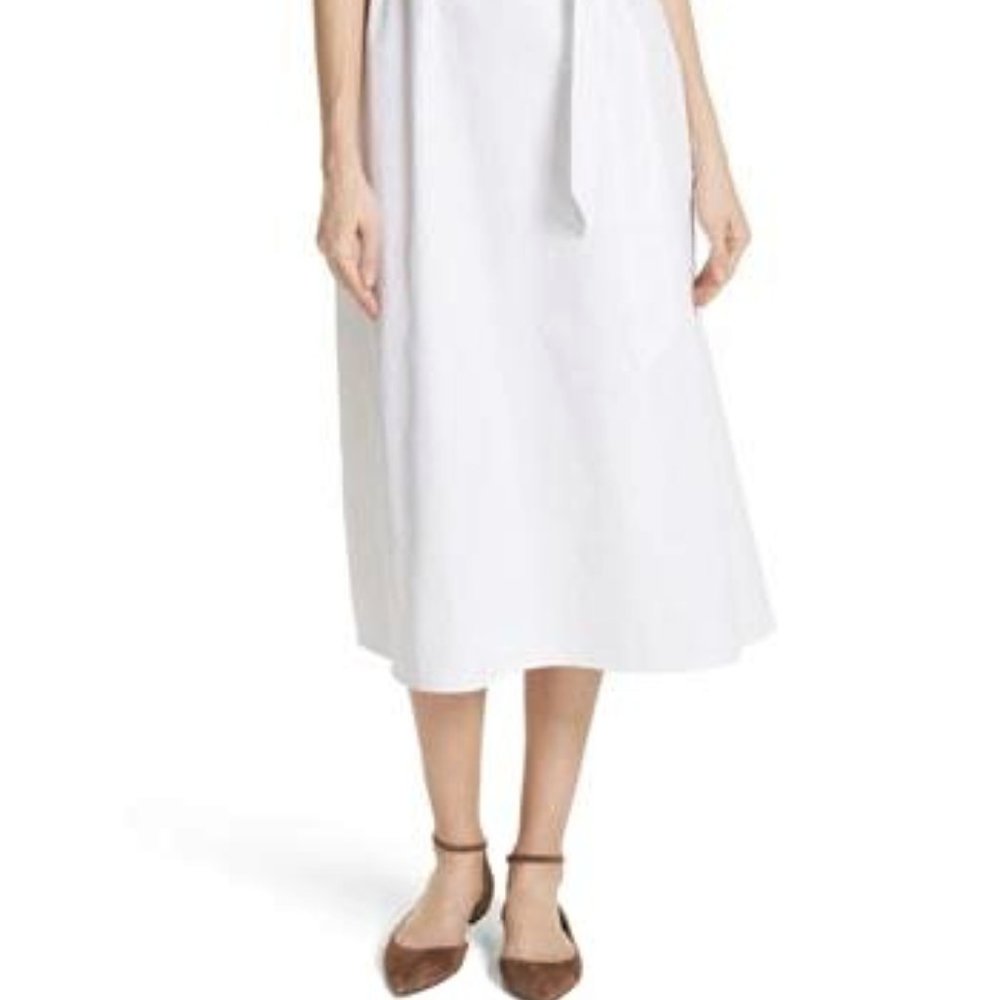 KATE SPADE Ruffle Cotton Poplin Shirt Midi Dress - Picture 2 of 3